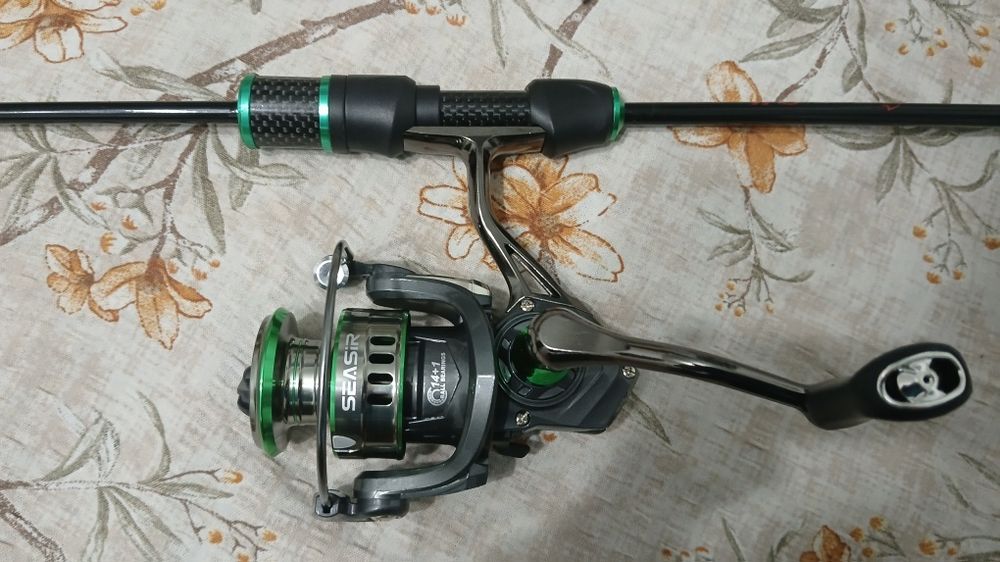 Lanseta spinning 1,8 m cu mulineta 2000 si fir - COMBO  NOU