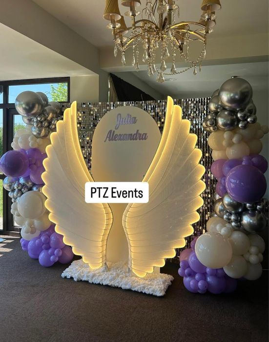 Aranjamente nunta Aranjamente botez baloane fum greu biserica local