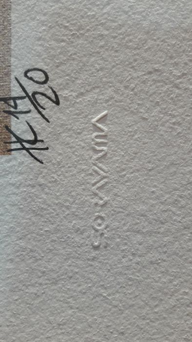 Litografie Hajime Sorayama , ediție HC , semnătură , timbru sec