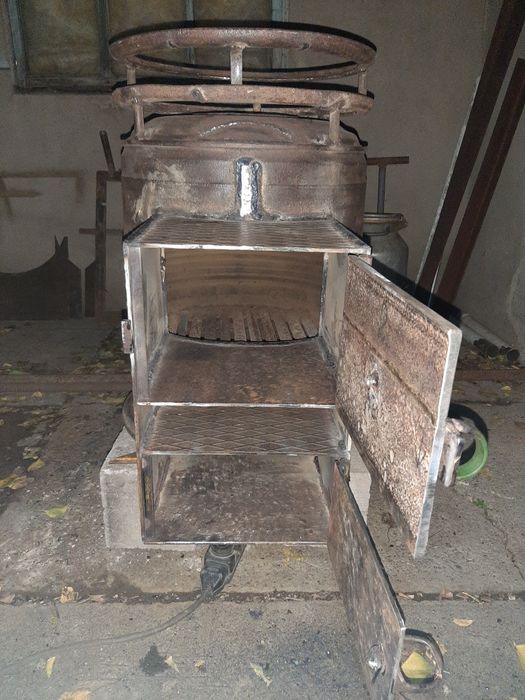 Печь для бани от камазовских дисков