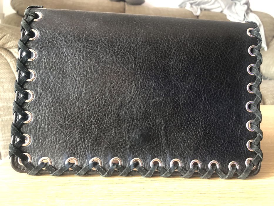 Poseta Massimo Dutti piele naturala si piele intoarsa