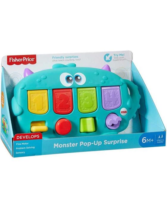 Бебешка играчка Fisher Price - Изскачащи чудовища