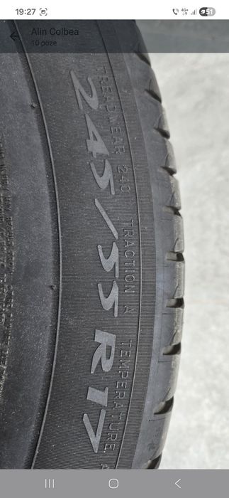 Jante bmw x3 F5 dimensiuni  245 55 17 cu anvelope de vara