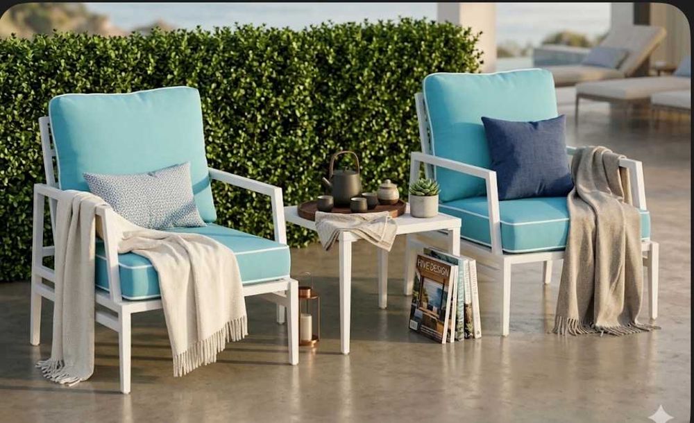 Метален Градински сет HAMPTON BAY с функция Spring Motion технология (люлеене чрез огъване на рамката)