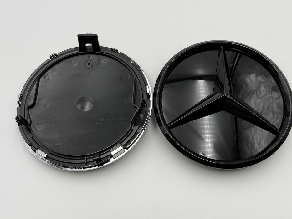 Emblema Compatibila Mercedes W204 C class crom/negru 3D
