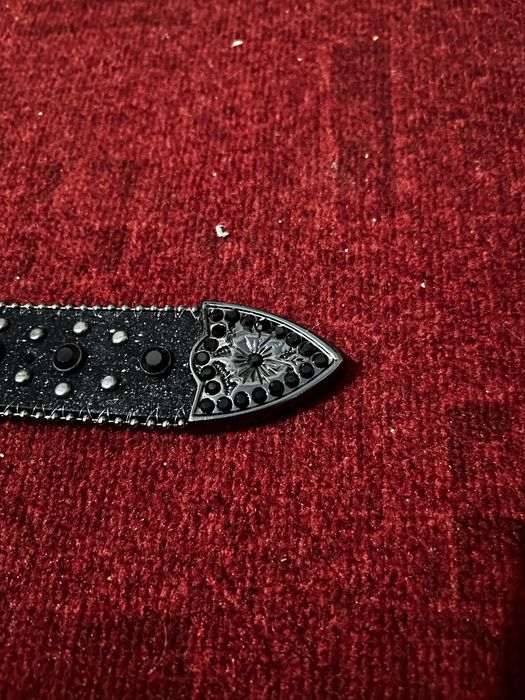 curea rhinestone neagra
