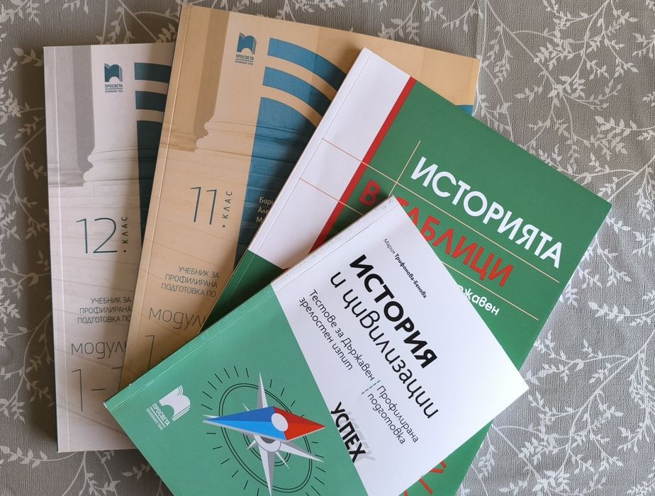 Комплект учебници по ИСТОРИЯ, профилирана подготовка 12 клас на издателство Просвета