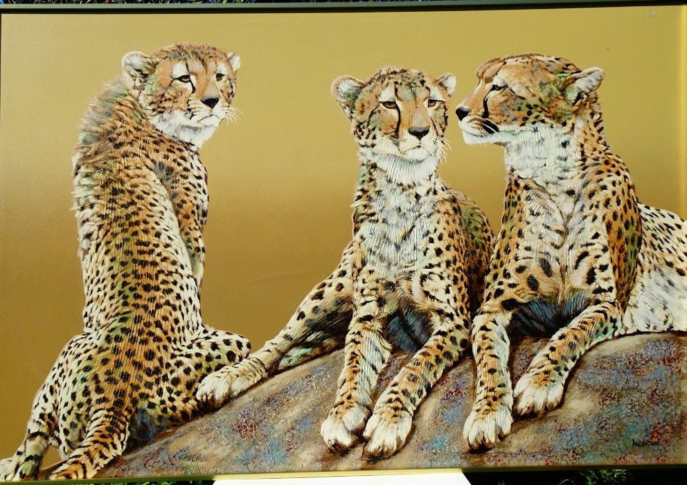 Гепарди Anderson,картина оригинал маслени бои 153 х 103 см.