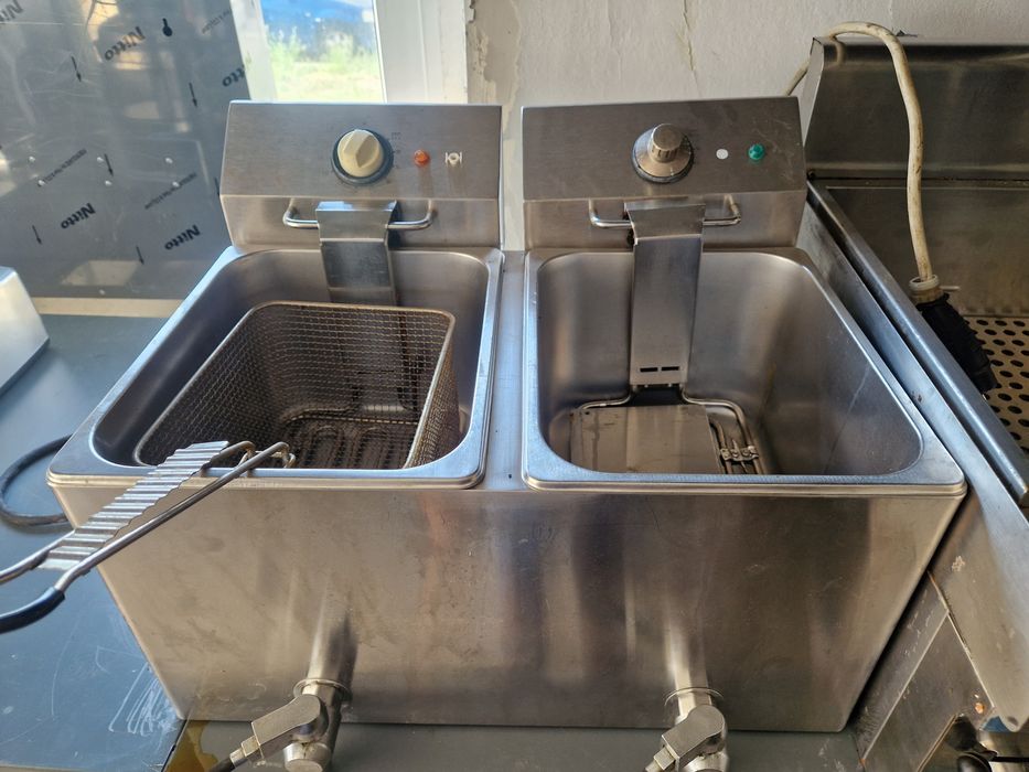 Friteuza dubla inox,  grill, alte aparate gatit