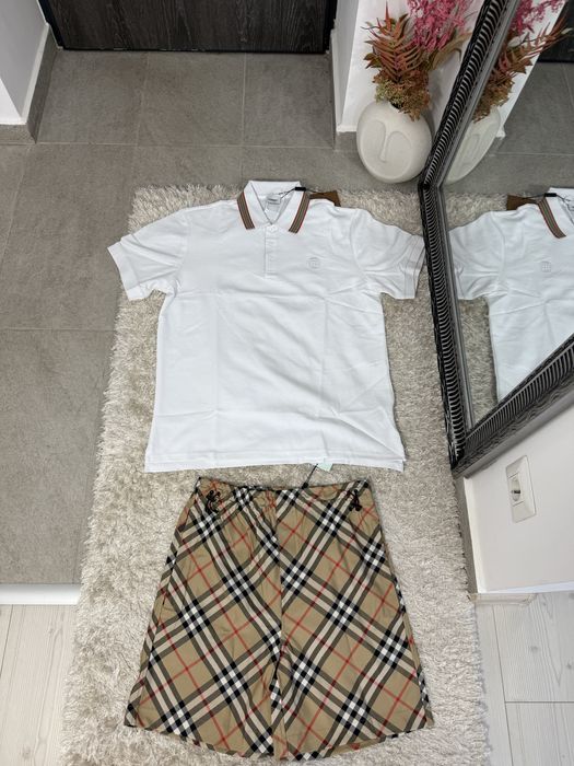 Tricou polo Burberry bumbac 100% colectie noua vara 2025