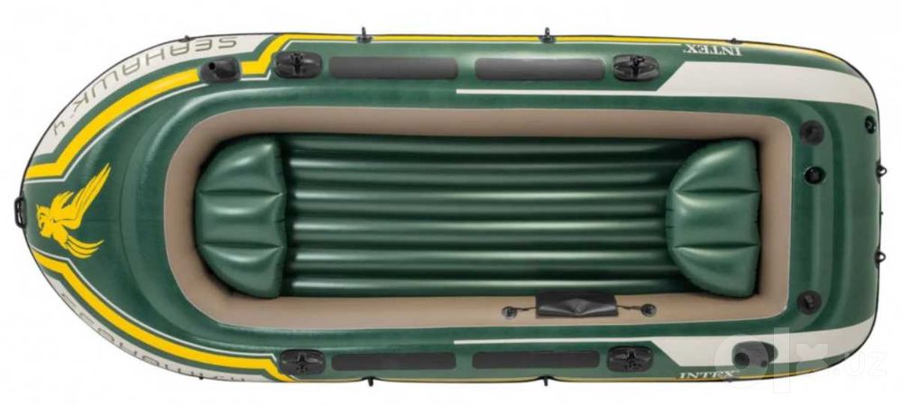 Лодка надувная 4х мест351x145x48 см нагрузка-480 кг Доставка бесплатно