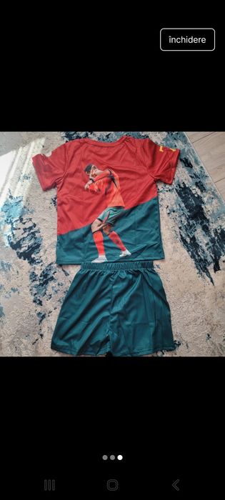 Costum de fotbal Ronaldo pentru copii 5/6 ani marimea 120