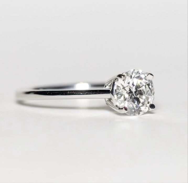 Vand inel logodna aur alb 18k si cu diamant de 1.00ct
