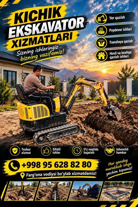 Mini ekskavator hizmatlari