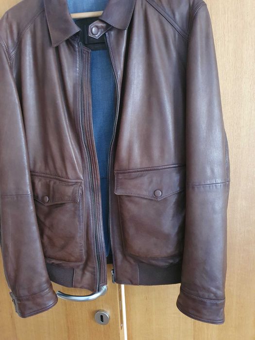 Мъжко кожено яке Massimo dutti