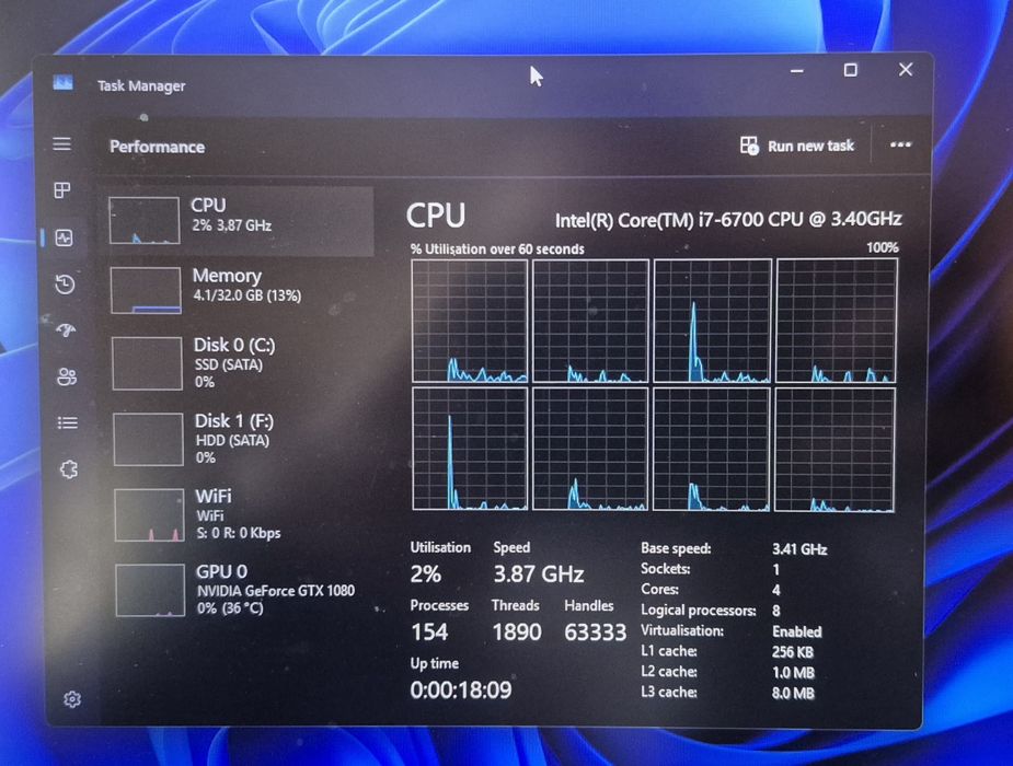 Laptop gaming i7 GTX 1080 32GB RAM display 17"