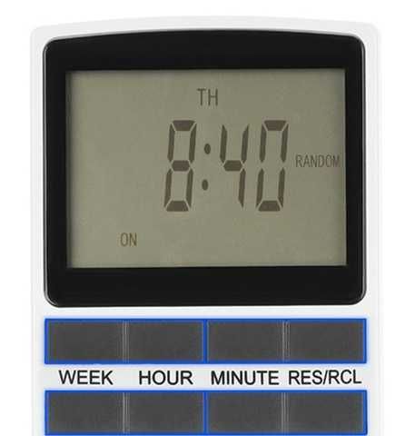 Дигитален седмичен таймер за контакт, електронен програматор, 230V