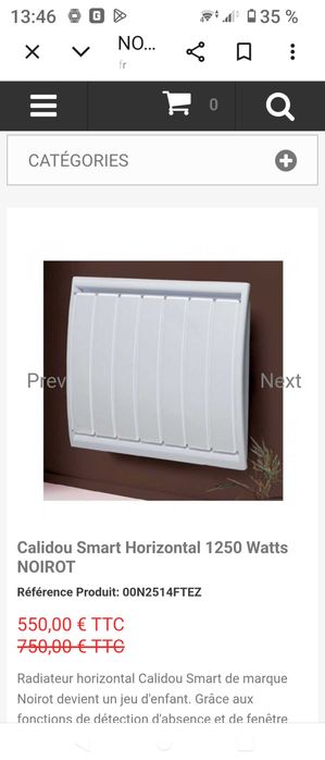 Radiator electric Calidou pro xp 1250w