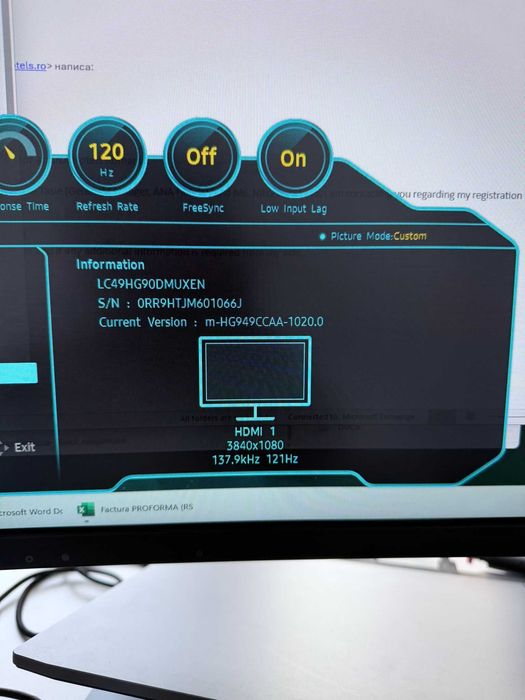 Monitor Gaming Curbat Samsung Odyssey CHG90 (LC49HG90) – 49 inch, 144Hz
