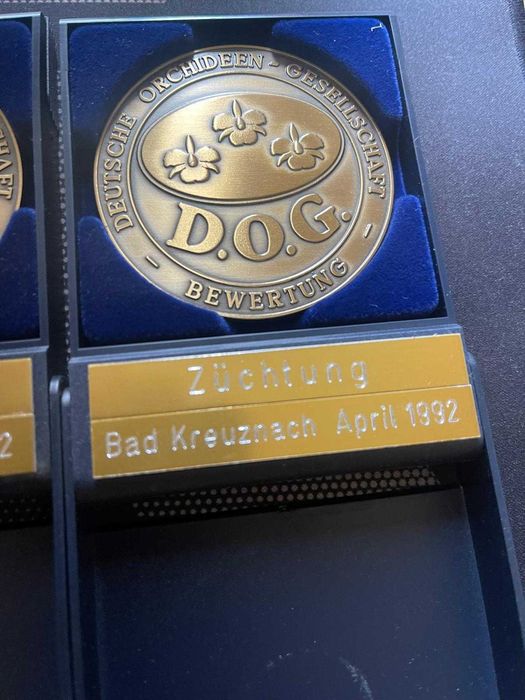Set 4 medalii expoziții orhidee – Deutsche Orchideen-Gesellschaft