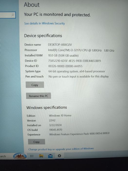 Mini PC Intel I3 cu 10 GB RAM și 128 GB stocare