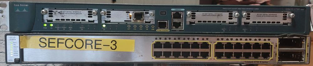 Switch router Cisco Catalyst 3750 e series / Cisco 1760 series