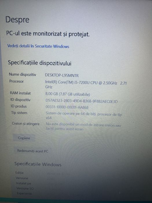 Vând laptop Dell i5 seria 7
