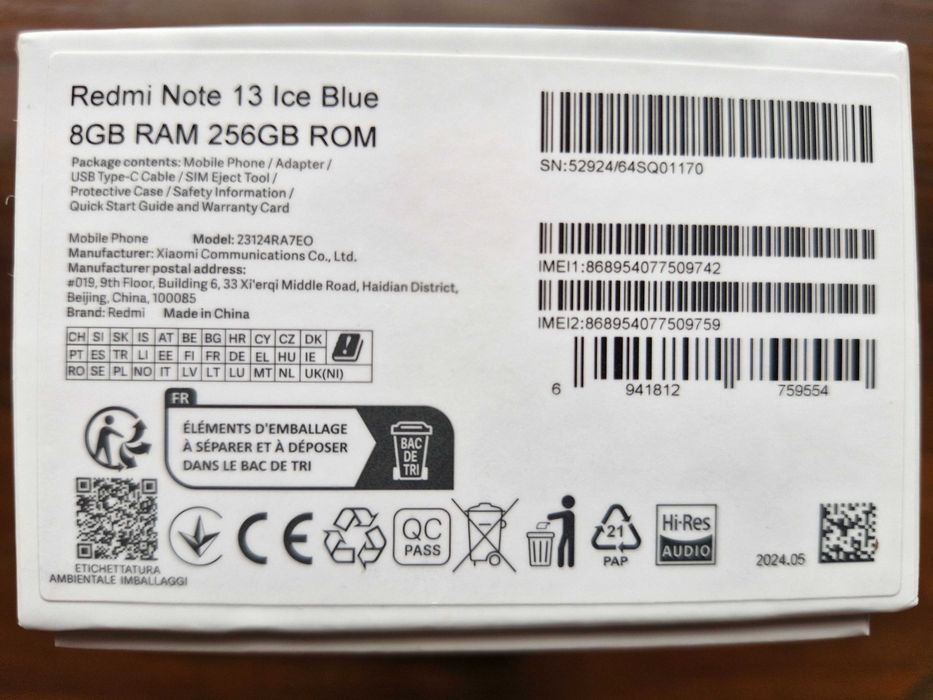 Xiaomi Redmi Note 13 256GB ЧИСТО НОВ