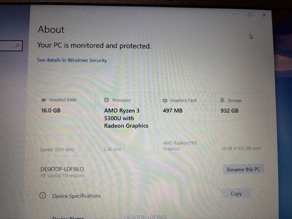 Лаптоп HP 15s-eq2067nu AMD Ryzen 3