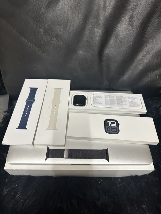 Apple watch 10 46mm La cutie 3 Bratari  Milanese Original baterie 100%