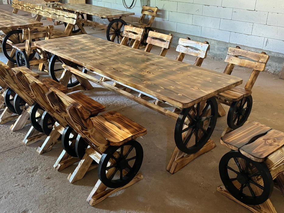 Leagan rustic din lemn rotund