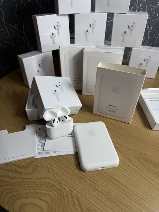 PACHET! Airpods 4 ANC + baterie magsafe apple