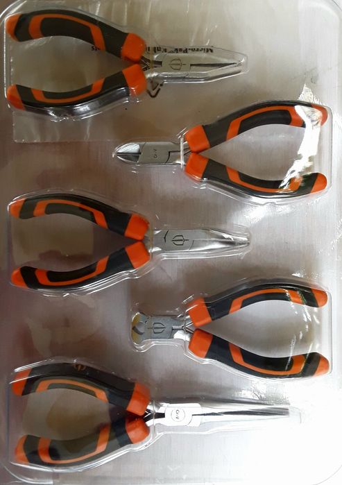 Set 5 clești profesionali Crom-Vanadium în borseta NOU - 65 Lei