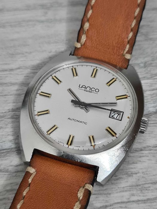 Ceas Lanco Automatic Date Textured Dial 1970 Vintage colectie