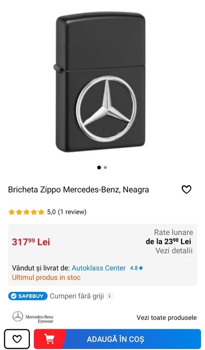 Bricheta ZIPPO Mercedes Benz /Originala