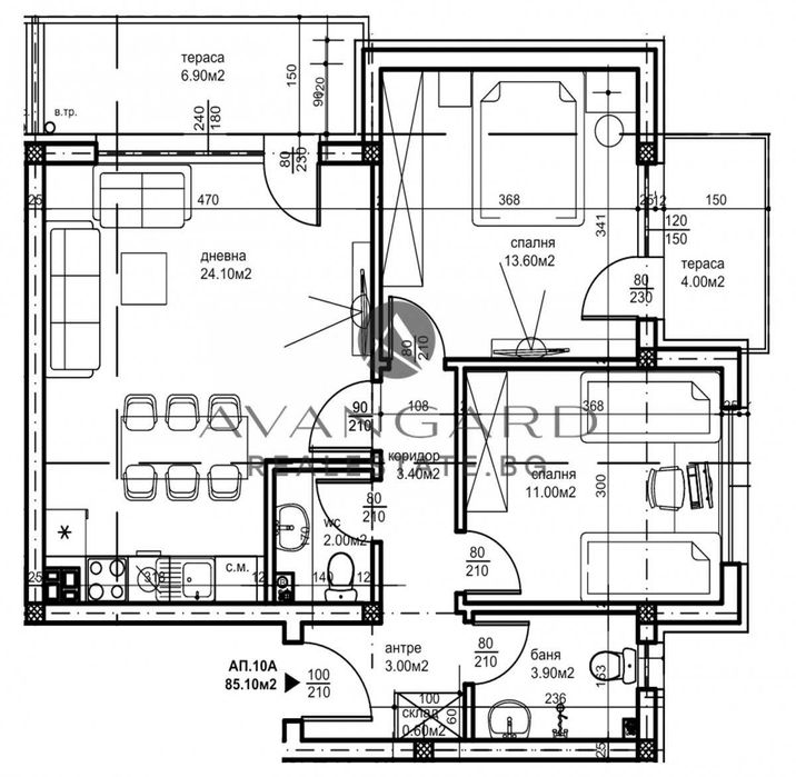 оф.23292 3-стаен Беломорски