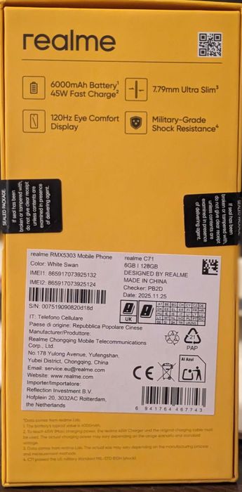 Realme C71 (6/128Gb) Без коментар по цената