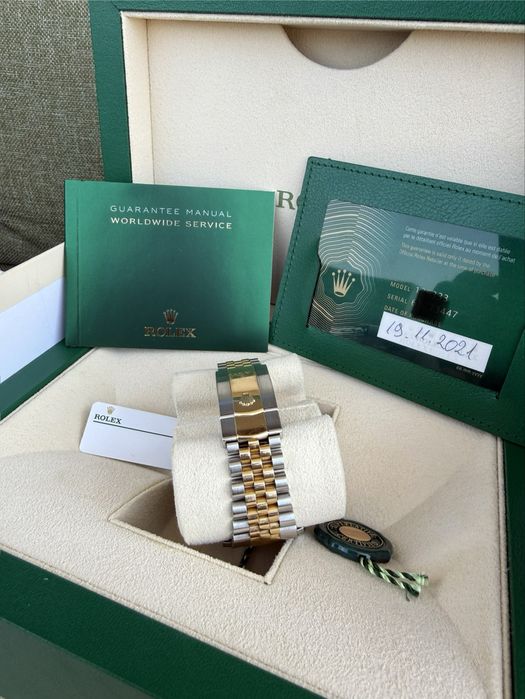 Rolex 126333 DateJust Black Stick 41 Two Tone Yellow Gold 41mm