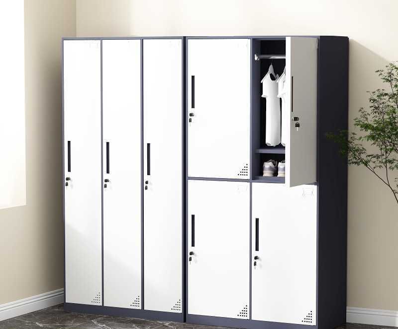 Шкаф металлический гардеробный для рабочих прочный с ключом в наличии