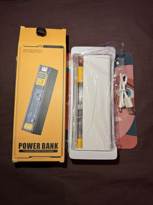 Baterie externă Cyberpunk 20000mAh Power Bank USB-C - Nouă