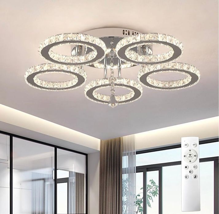 Lustra LED detalii cristal