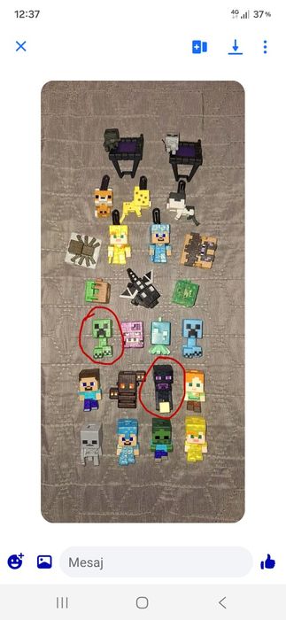 Figurine Enderman și creeper