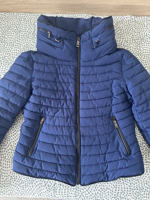 Тъмно  синьо зимно яке ZARA