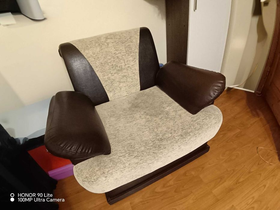 Set canapea si fotolii extensibile, cu spatii depozitare