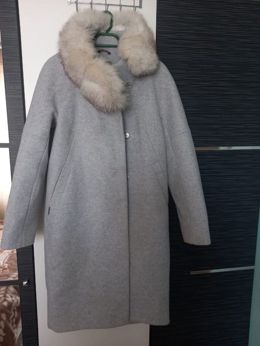Зимнее пальто натуральная шерсть