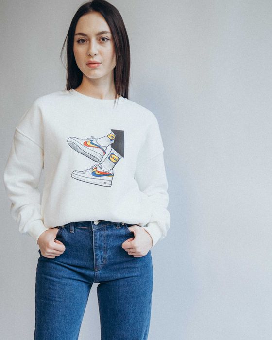 Bluză de molton Relaxed Fit