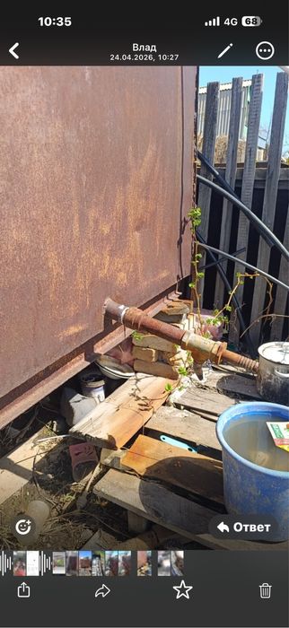 Бак для воды железный