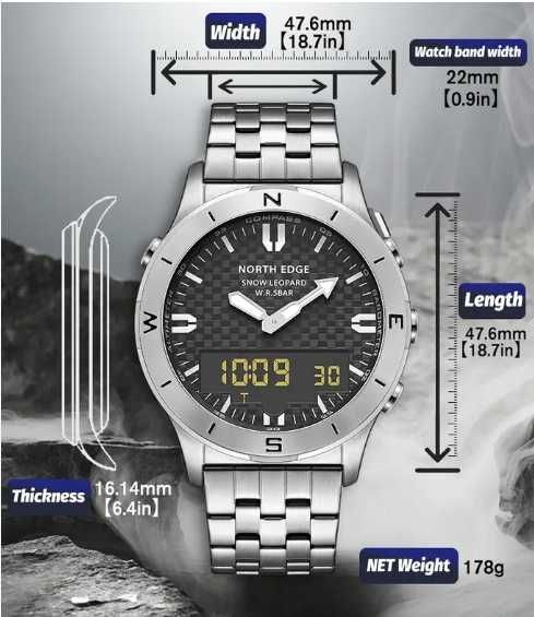 Новые часы North Edge Snow Leopard