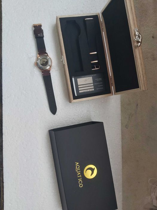 Ceas bronz Aquatico Big Pilot NH37 geam safir