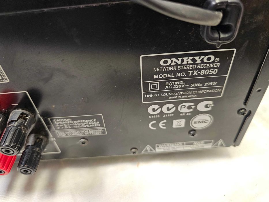 Receiver Stereo Retea Onkyo TX 8050 Network USB Optic Coaxial Phono Zone 2
